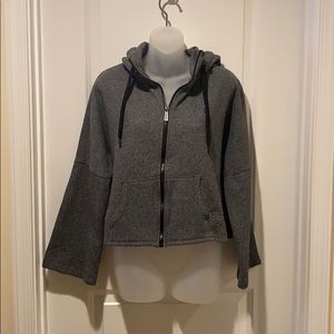 EUC CalvinKlein Grey Bell Sleeve Hooded Sweatshirt